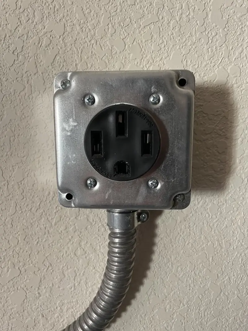 NEMA 14-50 outlet installed for Electrical Panel Upgrade in Minooka